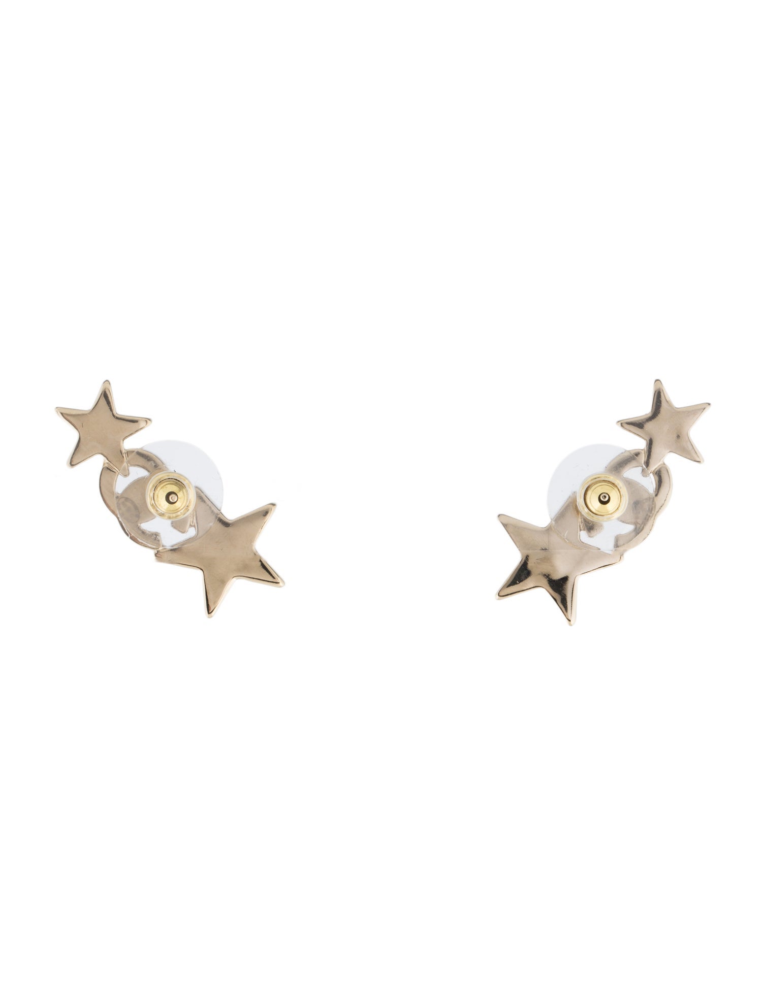 Chanel 2023 Strass CC Star Ear Climber Earrings
